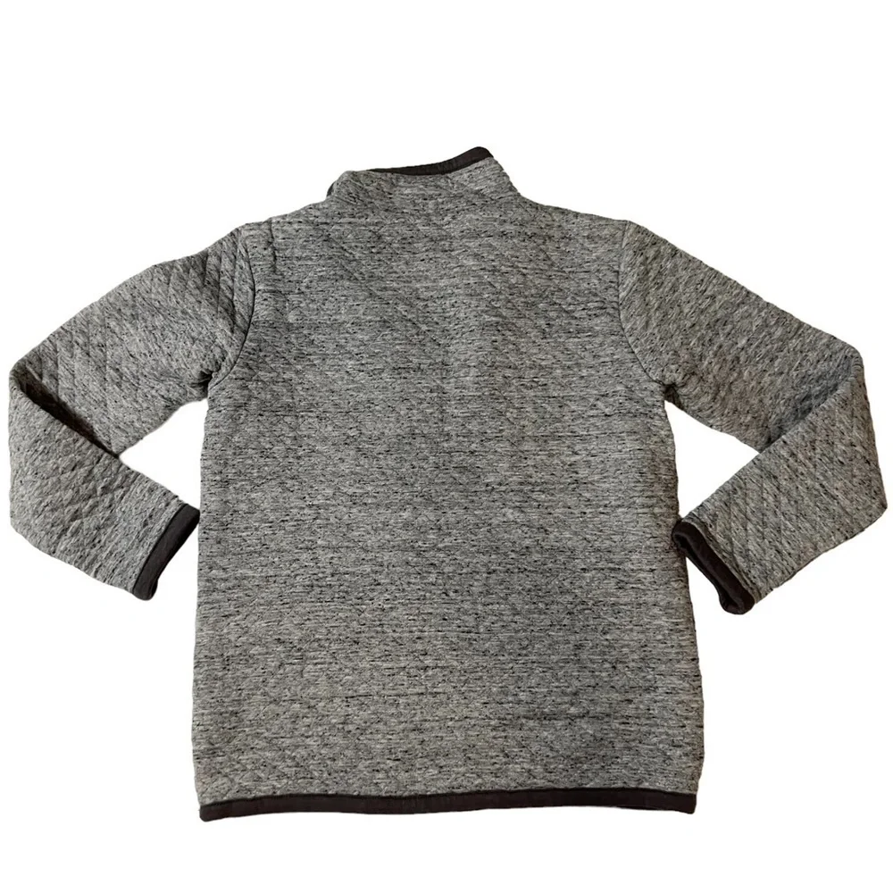 J.Crew Crewcuts| Unisex Gray Long Sleeve Tee with Orange Accent-Size 8